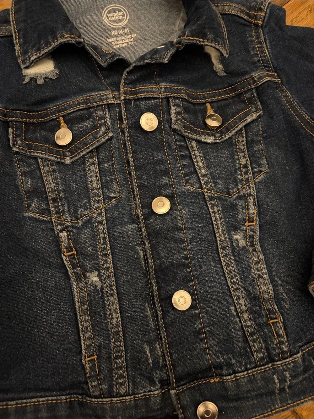 wonder nation Dark Blue Denim Jacket for Kids
